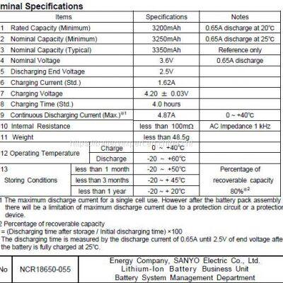 China Panasonic NCR18650B 3.7V 3400mAh Lithium Ion Battery Cell photo-2