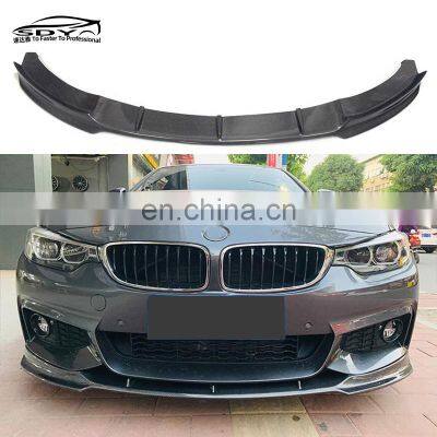 F32 F36 M Sport V Style Carbon Fiber Front Lip Front Bumper Lip Front Splitter   For BMW 4 Series F32