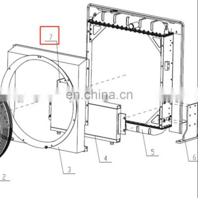 5 ton wheel loader ZL50GN  Spare Parts Radiator 800357355 Water Cooling