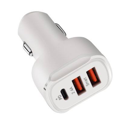 3A 3 Ports Car Charger Type C And USB Charger QC 3.0 With Qualcomm Quick Charge 3.0 Technology photo-6