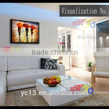 100%handmade Beautiful Knife Oil Painting photo-4