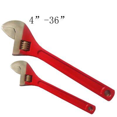 China Manufacturer Non Sparking Adjustable Spanner Copper Alloy Shifting Spanner Monkey Spanner photo-4