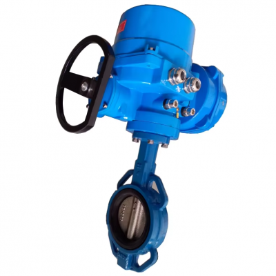 Pneumatic Flange Butterfly Valve Wafer Cast Steel Iron Soft Seal EPDM Seat Cut-off Electric Butterfly Valve photo-4