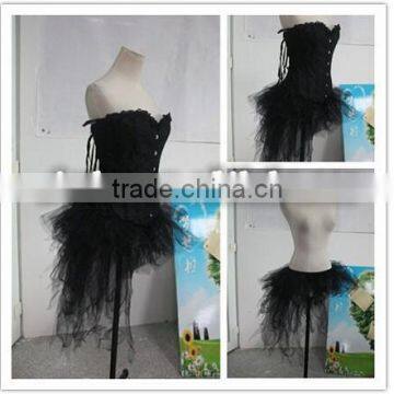 wholesale cheap black Burlesque Bustle Tutu Skirt Peacock Black plus size