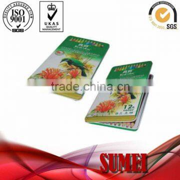 color pencil packing with tin tube & tin box