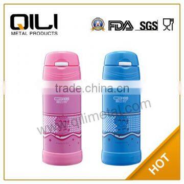 2014 new type stainless steel pink personalized vacuum flask for children