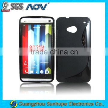 s curve tpu sof case for HTC 802w cover