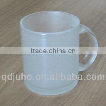 wholesale sublimation blank frosting glass mug for heat trasfer printing