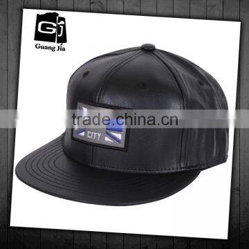 Blank Leather Snapback Cap Hip Hop Baseball Cap Leather Strap Back Hat
