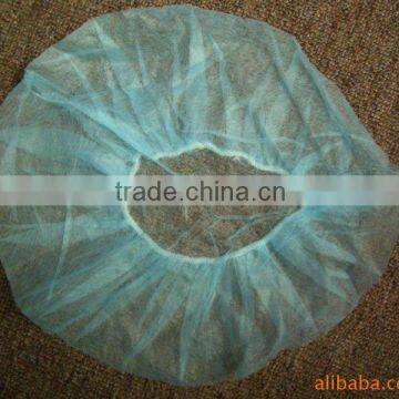 medical surgical nonwoven bouffant PP 10gsm round caps white blue green orange pink colorful latex free elastic