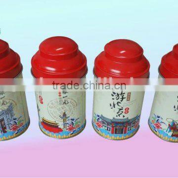Round Tea Tin Cans With Lids With Printing