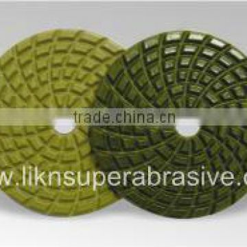 Wet polishing pads with QRS