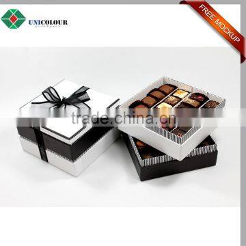 Print luxury cardboard dubai chocolate gift box with paper tray