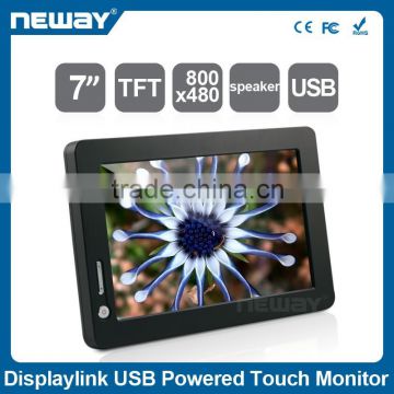 7" LED Backlight Industrial Monitor with Touch screen and USB power