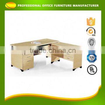 Customized Modern Office Table Design L Shaped Reception Desk With Drawer