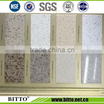 White sparkle artificial stone engineered stone quartz stone with mirror chips