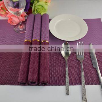 2015 New Fashion Swallow Gird PVC Placemat Modern Purple Plastic Square Restaurant Tableware Bowl Pad Table Mat photo-4