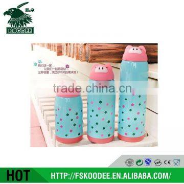 Customized stainless steel drinking bottle with cartoon frog design