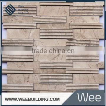 Item: MB231C1-P 300x300 Stripe Shape Marble and Stone Wall Tile Mosaic