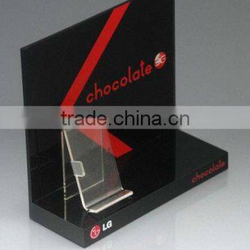 Acrylic Pop Display Retail Cosmetic Counter Stand With Printings