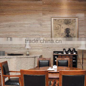 white travertine dining wall for restaurant