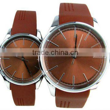 new fashion stainless steel silicone couples watches