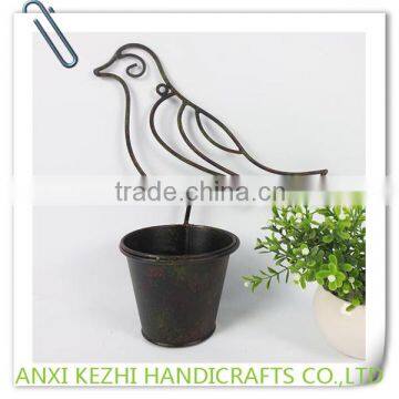 Metal Animal Bird Plant Pot Holder