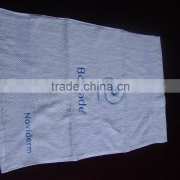 embroidery logo cotton terry bath towel