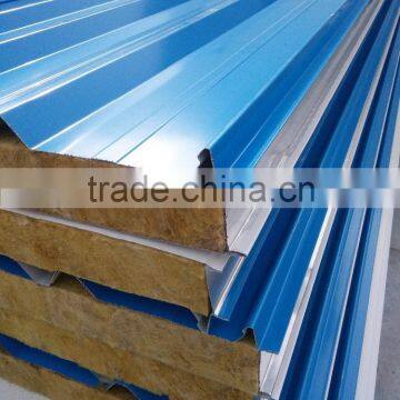 look fireproof rock wool sandwich panel for roof galvanized coated can use longlife roof manufacturing top quality