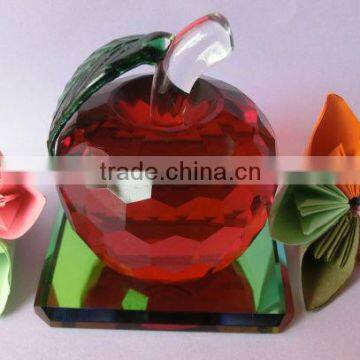 Red color crystal apple