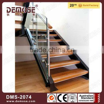 rubber double steel plates stairs for small spaces