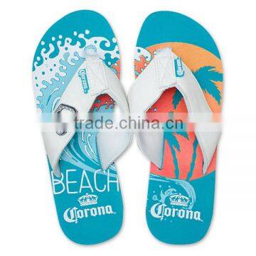 OEM printed promotional EVA PE soft beach flip flops