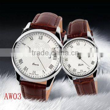 Classic Business really belt couple waterproof Calendar watch