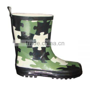 new style printed kids rain boots,durable high quality garden boots boys,cheap customized rubber boots