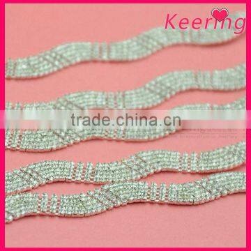 wholesale 5 rows crystal rhinestone bridal chain trimming WRC-238