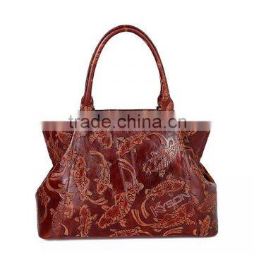 Guangdong high quality genuine leather tote bag women's bag