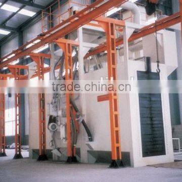 Q58 series hot sale, suspension chain step by step shot blasting machinery