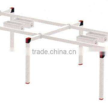 hot sale fashion 4 seater office desk steel leg