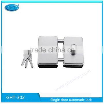 SS 304 single lock with hock for front glass door