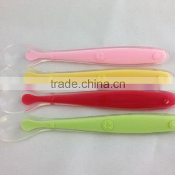 BPA free silicone baby weaning spoon