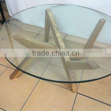 coffee shop leisure tempered glass top coffee table