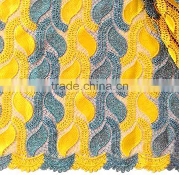 Hot Selling Fabric Samples of Lace for Dresses Guipure Lace Fabric 2015 Cord Lace Dress Styles Aso Ebi