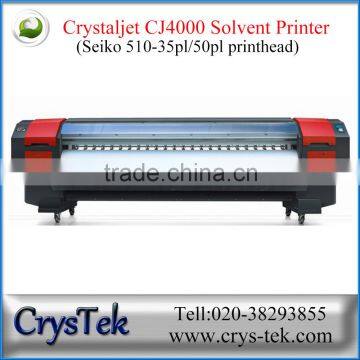 CRYSTEK 3.2m large format crystaljet spt510 35pl/50pl printhead solvent printer machinery