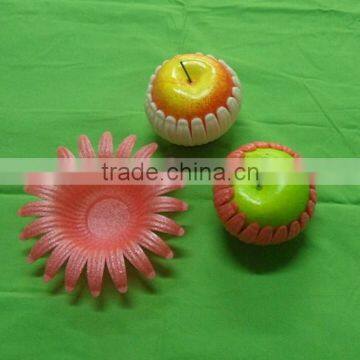 foam flower pattern fruit net, beautiful color apple net,