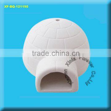 high quality ceramic bisque igloo figurine