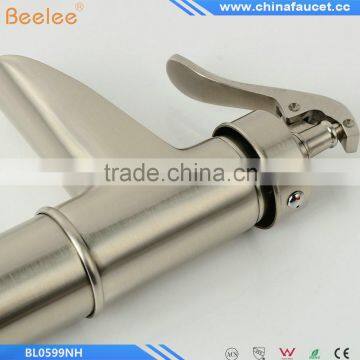 Hot Selling Brushed Nickel Bathroom Waterfall Basin Tap photo-5