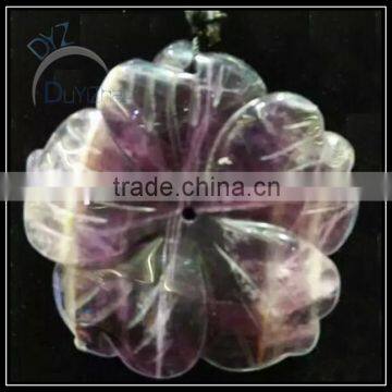 Violet Fluorite jewelry for making/wholesale leaf shape jewelry making