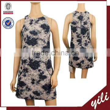 2015 New style printed design sleeveless women dresses