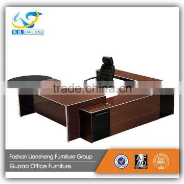 Modern U Shaped Executive Wooden Office Furniture Round Office Desk LS32A