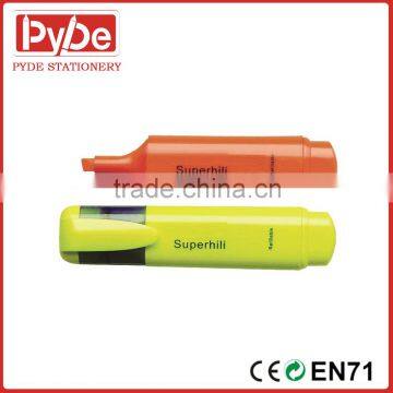 Hot plastic custom colorful promotional flat shape highlighter marker pen for promotion